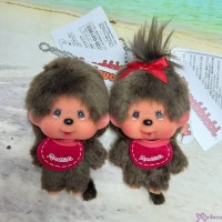 257294+300 Big Head Monchhichi SS Size Keychain Mascot Brown Boy & Girl 257294+300 Big Head Monchhichi SS Size Keychain Mascot Brown Boy & Girl